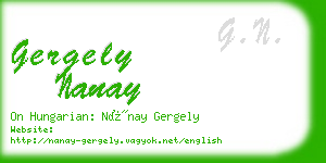 gergely nanay business card